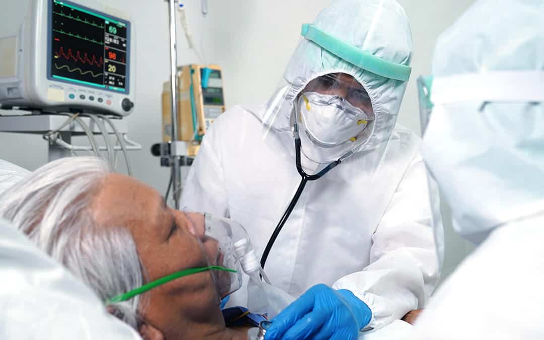 Doctors and nurses are working hard to treat corona virus/covid-19 infected patients in the ICU/ hospital.