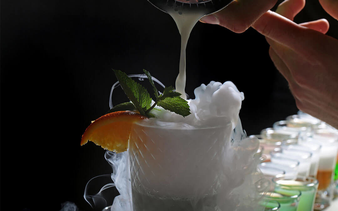 Cocktail with smoke