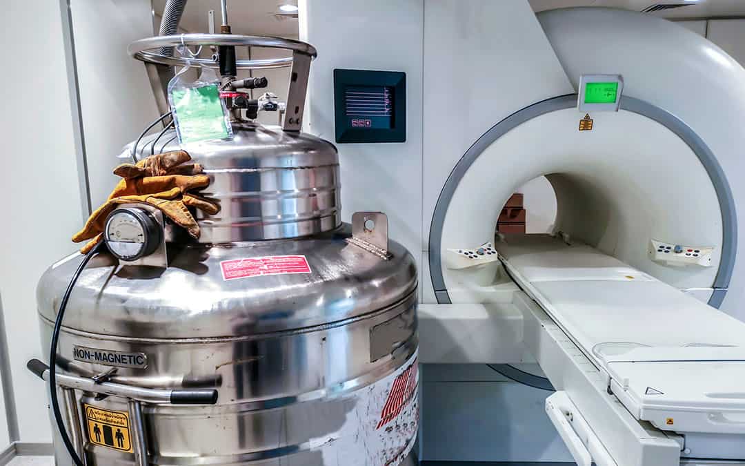 Adding helium to a mri scanner