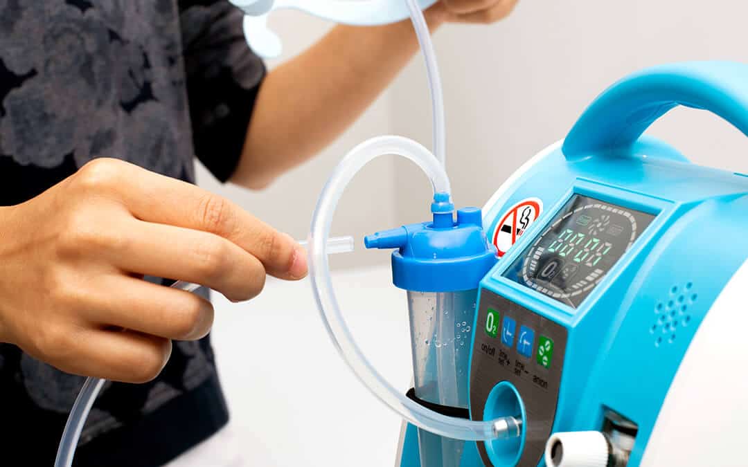 Equipment for oxygen treatment for emphysema