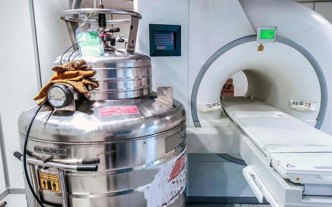 Helium and MRI machine