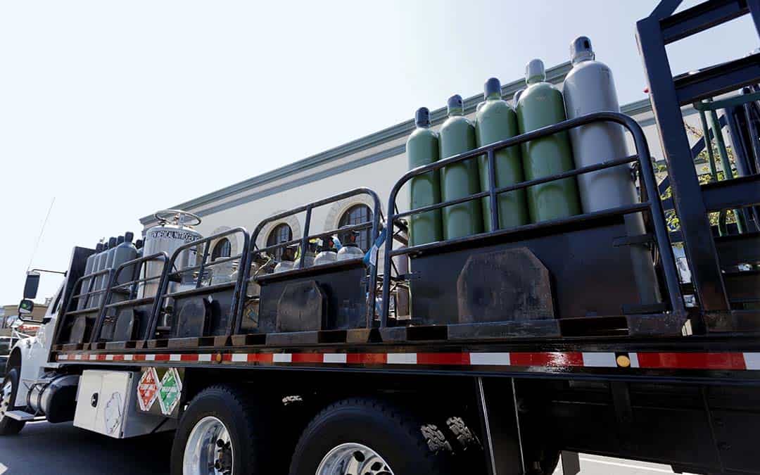 Oxygen Tanks Transported