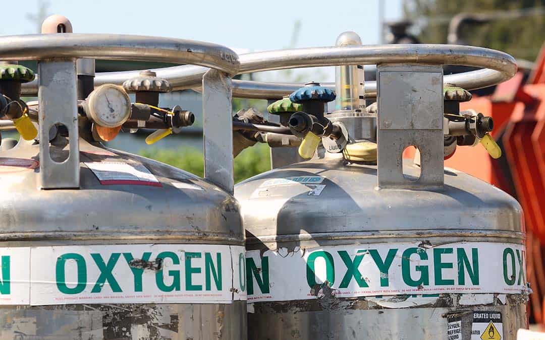 huge oxygen tanks