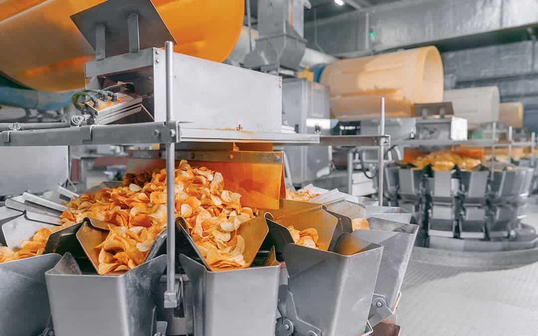 machinery packaging potato chips